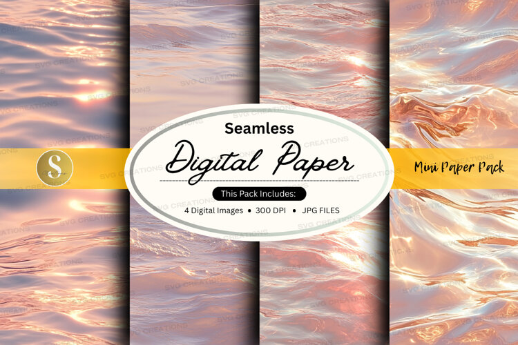 Seamless digital paper - sunset sky pattern example image 1