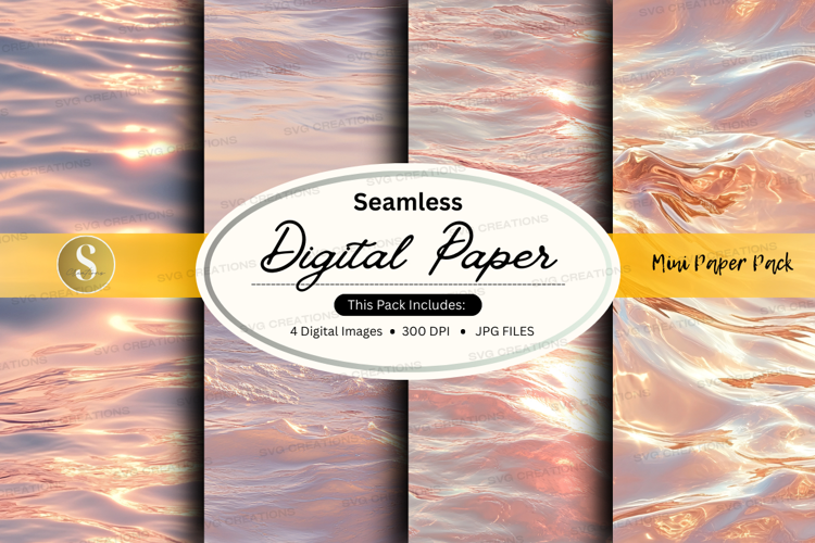 Seamless digital paper - sunset sky pattern
