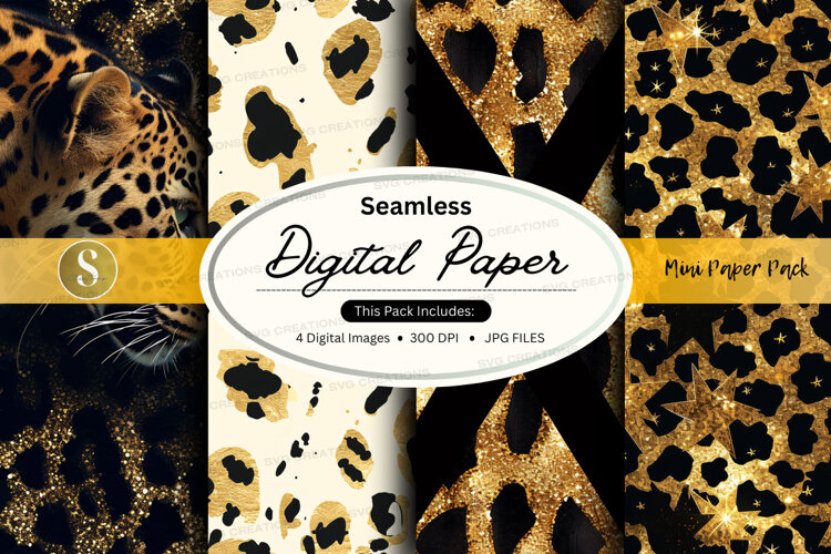 Seamless digital paper - leopard print pattern (6573428)