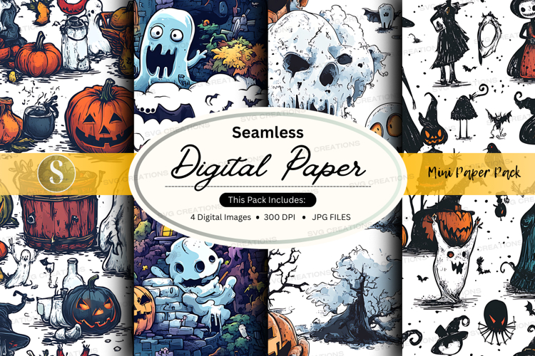 Halloween Seamless Pattern Image 19
