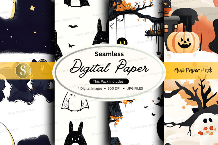 Halloween themed seamless digital paper pack (6563473)