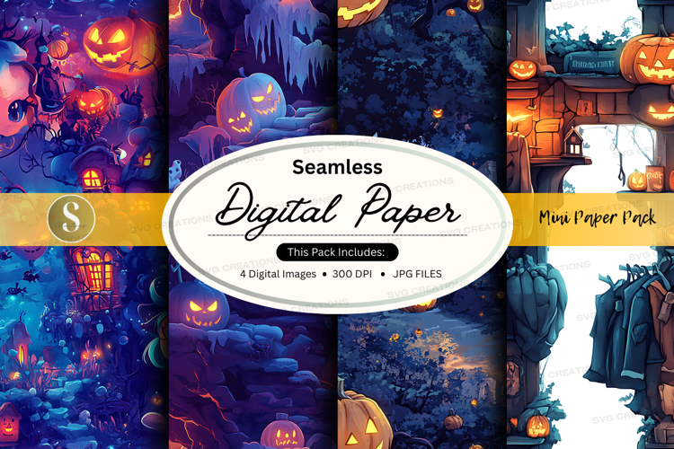 Seamless digital paper - halloween theme