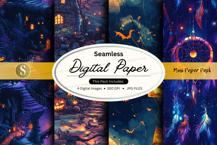 Seamless digital paper - mystic forest pack