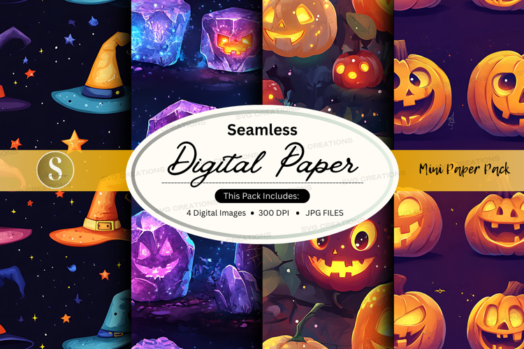 Seamless digital paper - halloween theme