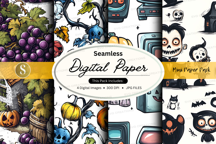 Halloween Seamless Pattern Image 24