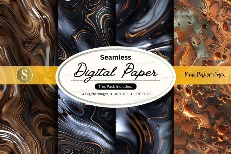 Seamless digital paper mockup pack