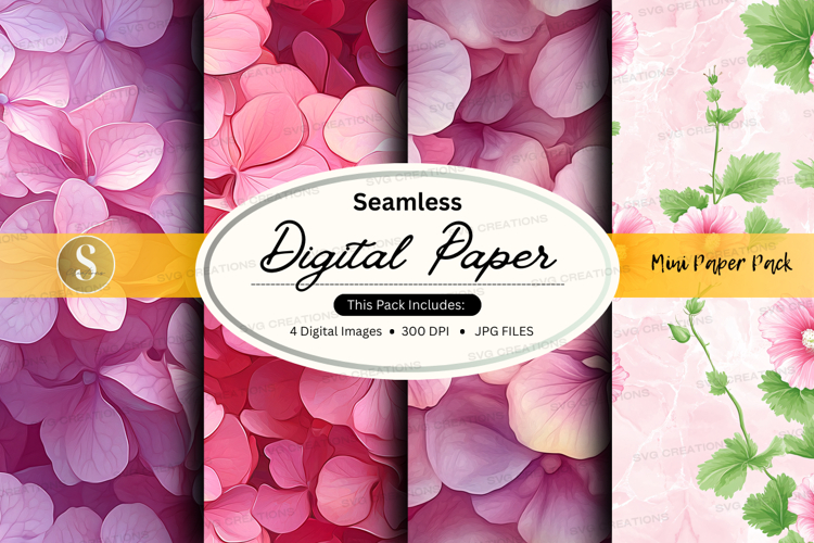 Seamless digital paper - floral pattern pack