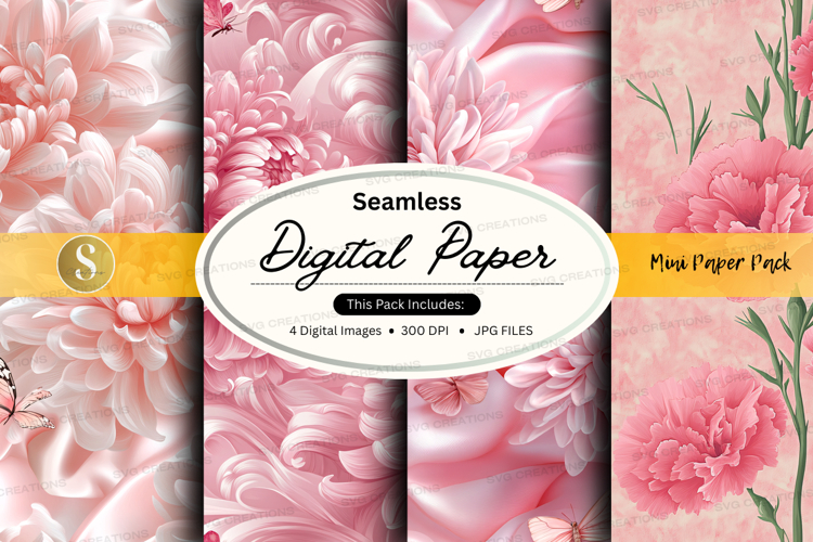 Seamless digital paper - floral pattern pack