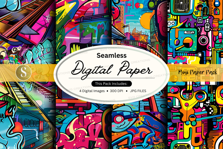 Seamless digital paper pack mockup