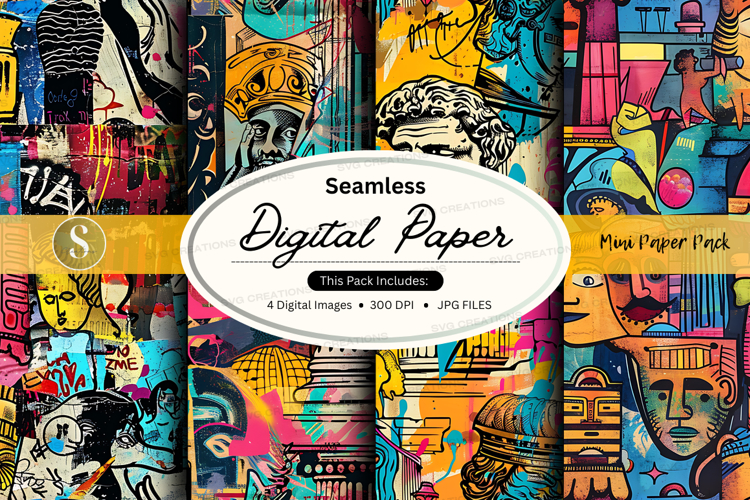 Seamless digital paper - mini paper pack