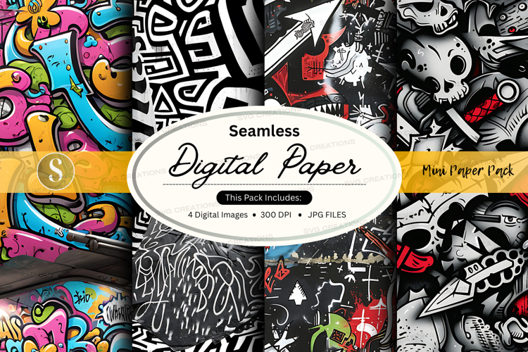 Seamless digital paper mockup pack