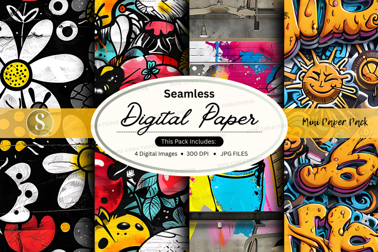 Seamless digital paper mockup pack