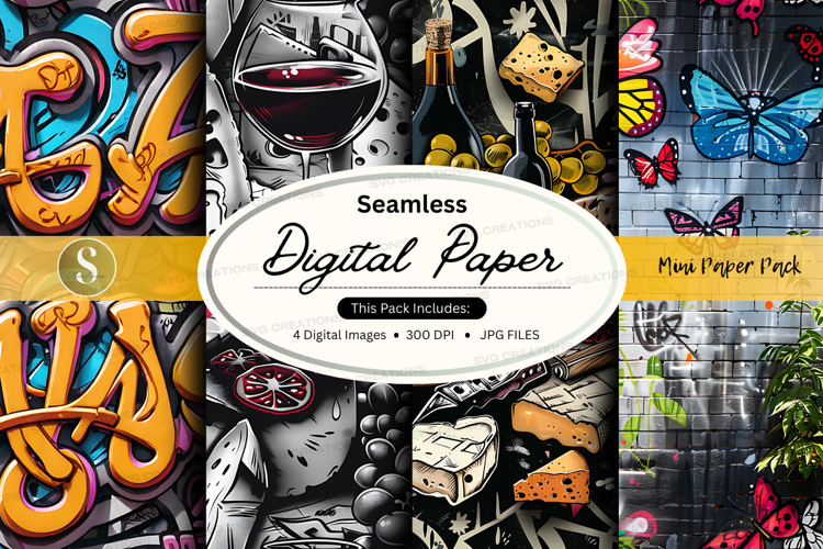 Seamless digital paper mockup pack