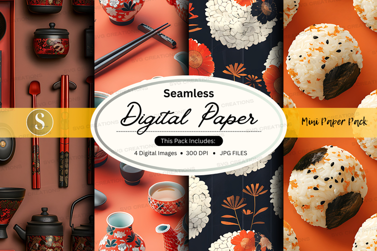 Seamless digital paper mockup pack