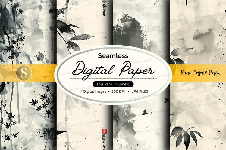 Seamless digital paper mockup pack