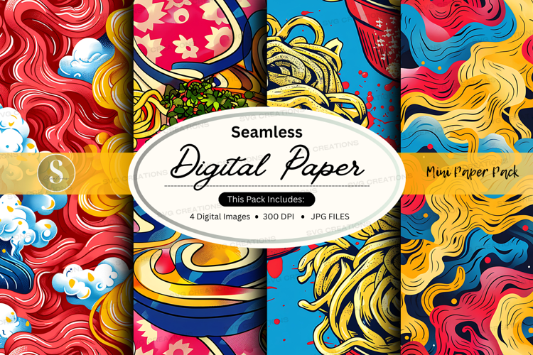Seamless digital paper - food theme