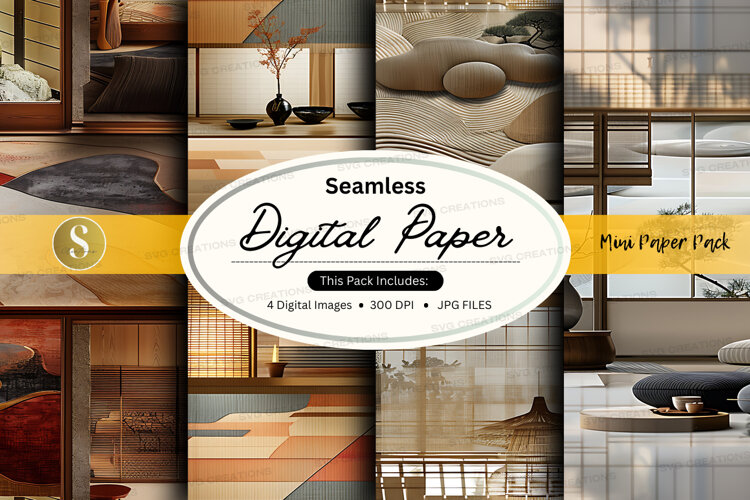 Seamless digital paper pack - minimalist interior (6552767)