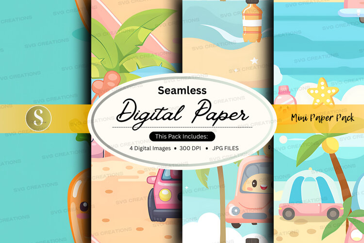 Seamless tropical digital paper pack (6545938)