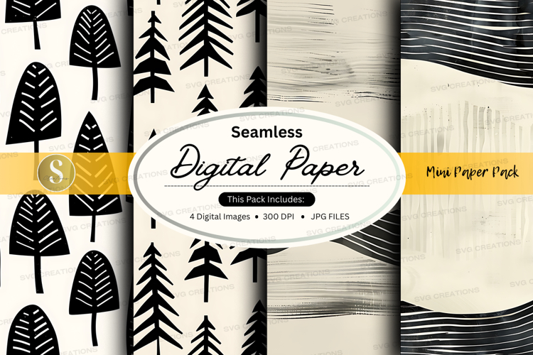 Seamless digital paper mockup pack