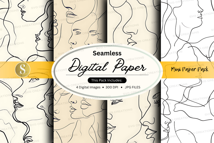 Seamless digital paper - face pattern