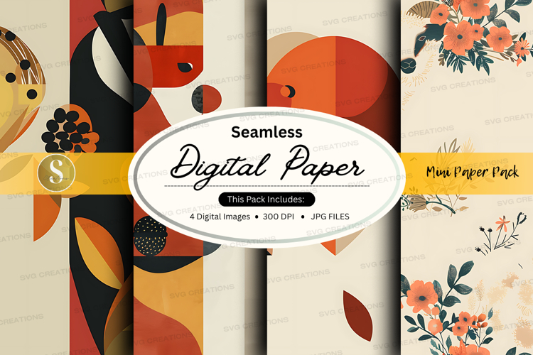 Seamless digital paper pack mockup