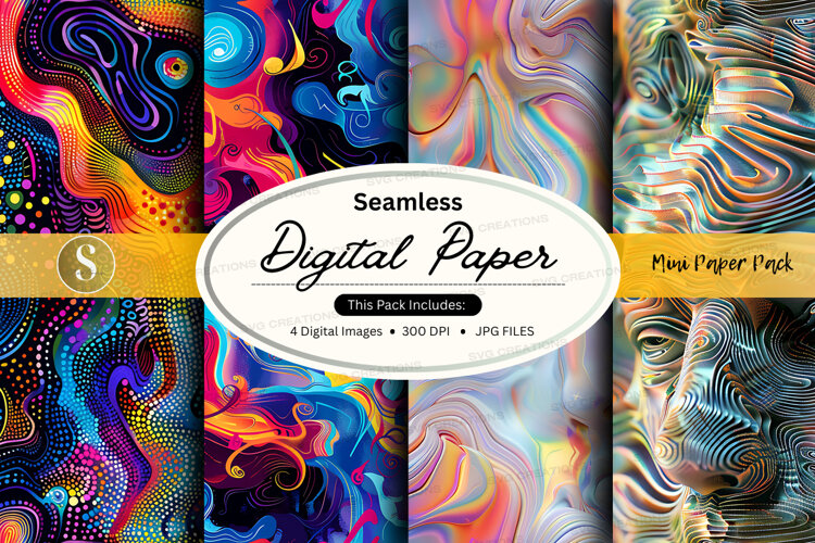 Seamless digital paper pack - abstract designs (6559586)