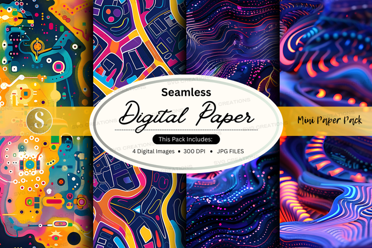 Seamless digital paper mockup pack