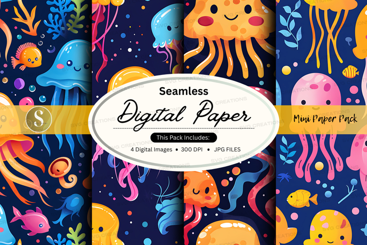 Seamless digital paper - underwater theme