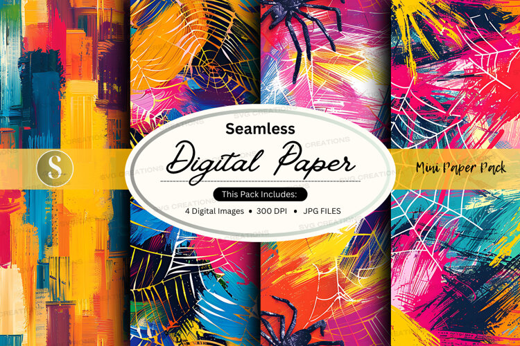 Seamless digital paper pack - tropical pattern