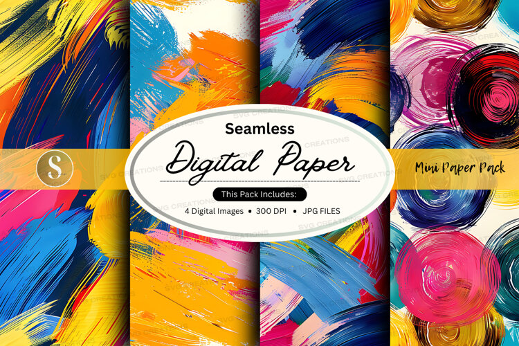 Seamless digital paper pack - abstract brush (6568806)