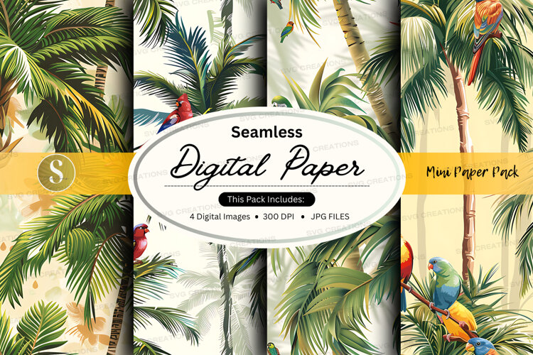 Seamless tropical digital paper pack (6573653)