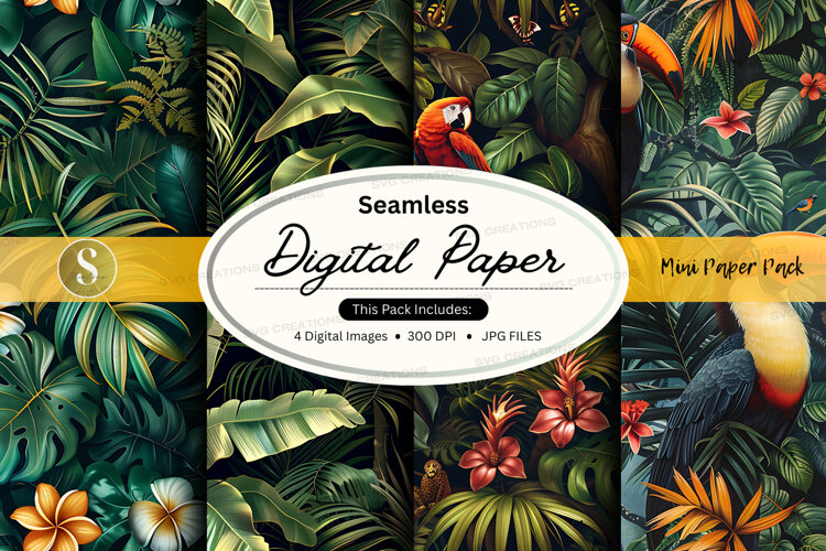 Tropical seamless digital paper pack (6573691)