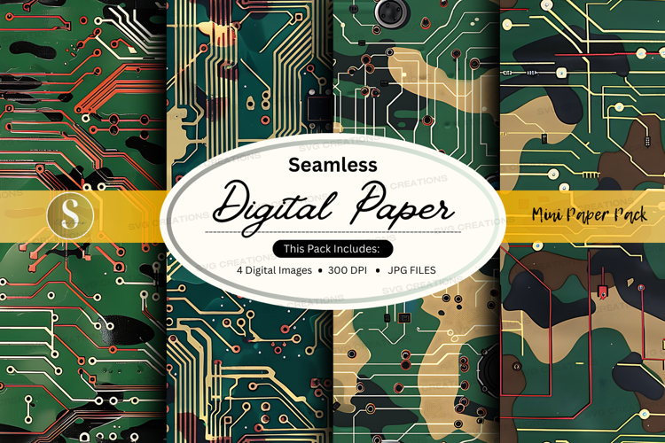 Seamless digital paper - circuit board pattern