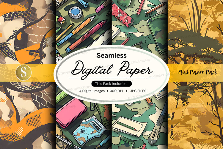 Mini Paper Files Seamless digital paper mini paper pack (6569408)