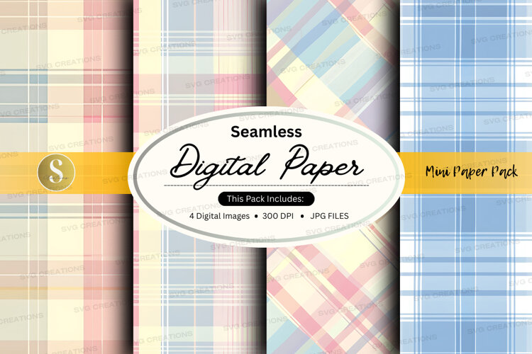 Seamless digital paper pack - plaid pattern (6569266)