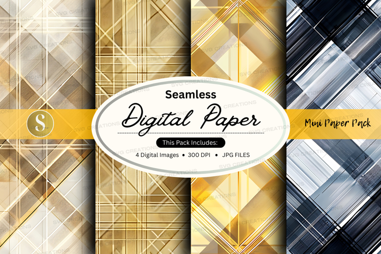 Black And Gold Digital Paper Image 16