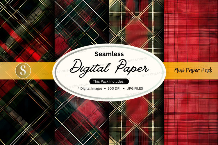 Seamless digital paper - plaid pattern