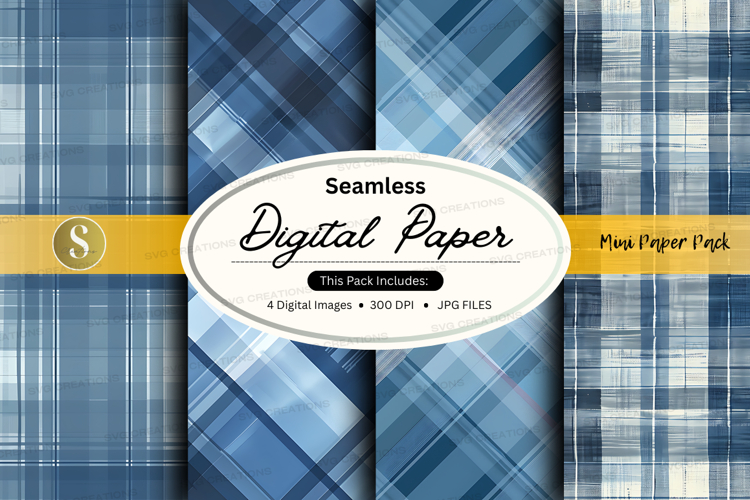 Seamless digital paper plaid pattern
