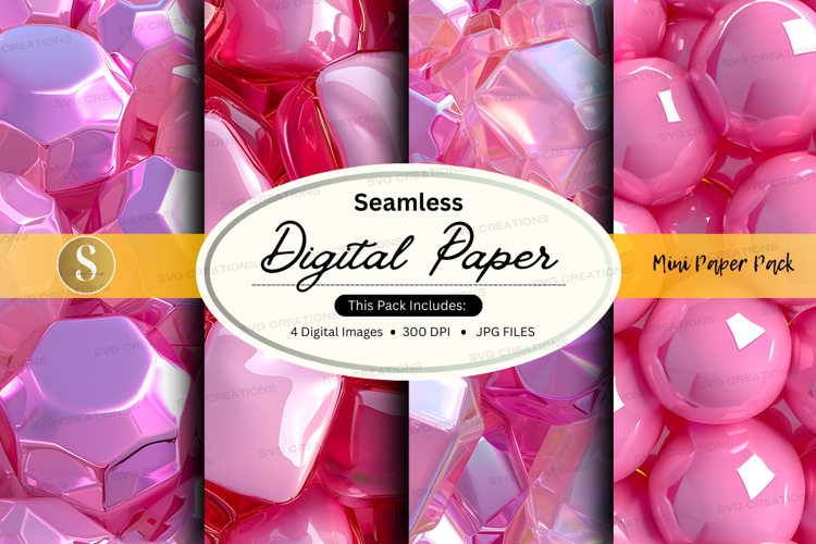 Pink seamless digital paper texture background design pack