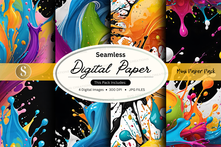 Seamless digital paper textures colorful abstract background