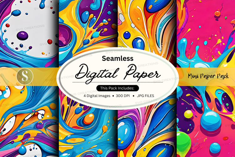 Seamless digital paper textures colorful abstract background