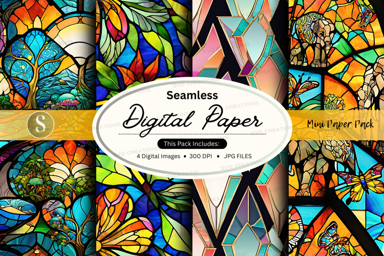 Seamless digital paper patterns colorful abstract textures b