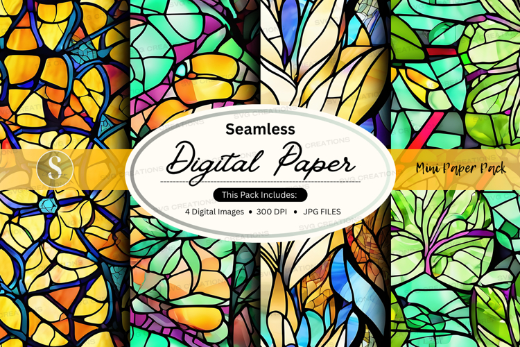Seamless digital paper texture floral vintage colorful patte