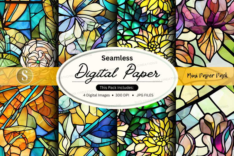 Seamless digital paper textures floral vintage background de