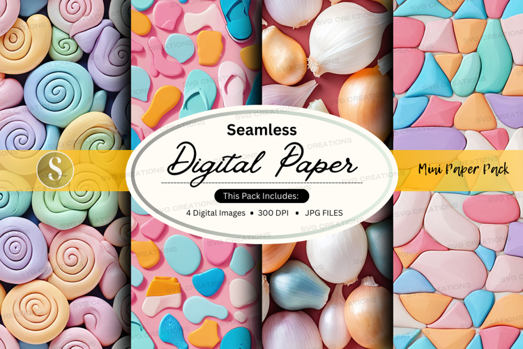 Seamless digital paper textures pastel watercolor patterns