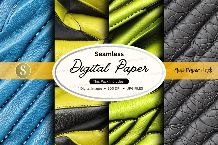 Seamless digital paper pack textures background design mocku