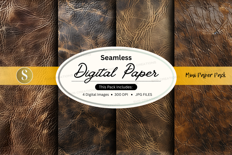 Seamless brown digital paper texture mockup design