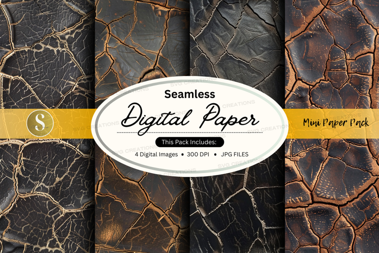 Seamless digital paper texture with gold foil pattern backgr