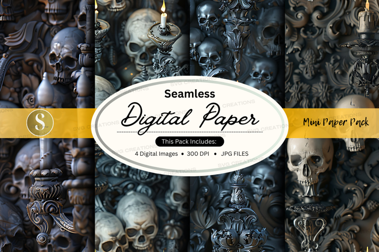 Skull Seamless Pattern Image 21