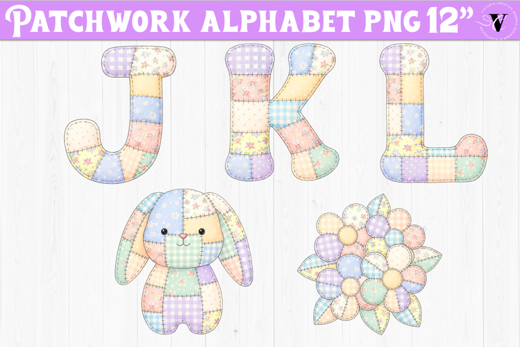 Cute Patchwork Alphabet | Patchwork Animals, flowers